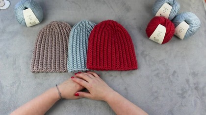 Szydełkowa czapka.  Łatwa.  Z grubej włóczki.