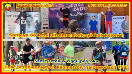 Sanjaya 66 letni ultramaratończyk kolekcjoner Sześć setek w ciągu pół roku Ilość przebiegniętych kilometrów na zawodach 752