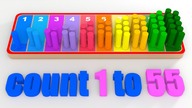 Number song 1 to 55 with rainbow sticks | CzyWieszJak