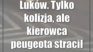 Luków.  Tylko kolizja, ale kierowca peugeota stracił prawo jazdy.  Wideo