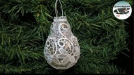 Jak zrobić koronkową bombkę z żarówki [LACE BAUBLE MADE FROM 
LIGHTBULB] Pomysły plastyczne DiY