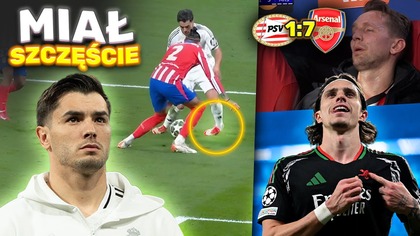 skręcił kostkę i zdobył gola Real Madryt lepszy w DERBACH! Arsenal ZDEMOLOWAŁ PSV w Lidze Mistrzów!