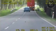 WYPRZEDZAŁ NA CZOŁÓWKĘ  STRACIŁ PRAWO JAZDY