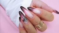 black&pink baby boomer / Allepaznokcie