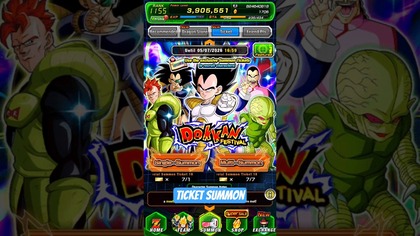 VEGETA NAPPA SUMMON TICKET DOKKAN FESTIVAL DBZ DOKKAN BATTLE