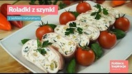 Roladki z szynki z serkiem naturalnym