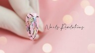 Pastel colorful feathers nails art tutorial step by step