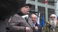 Antyrządowy stand up Skiby w Gdańsku