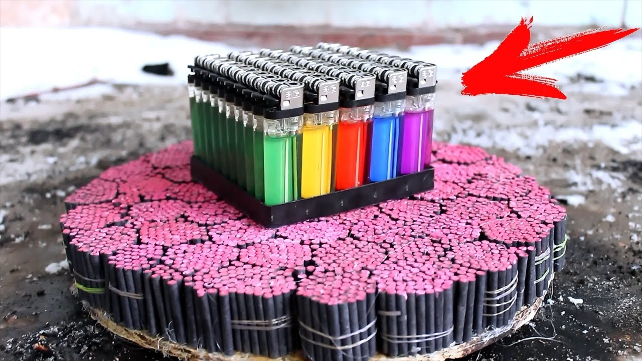 Dangerous Experiment 5 000 FIRECRACKERS vs 50 LIGHTERS CDA