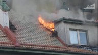 Płonie blok