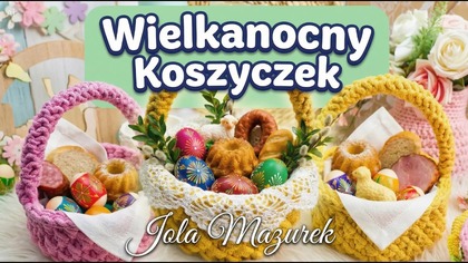 Szydełkowy koszyczek z rączką- dla początkujących.