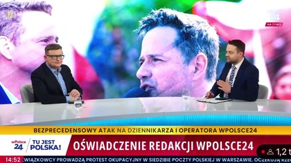 M. Tulicki; Bojówki Trzaskowskiego próbują wyprowadzać dziennikarzy wPolsce24.  To jest wolność słowa