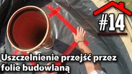 #14 Uszczelnienie przejść przez folie budowlaną - Budowa domu na płycie fundamentowej samemu