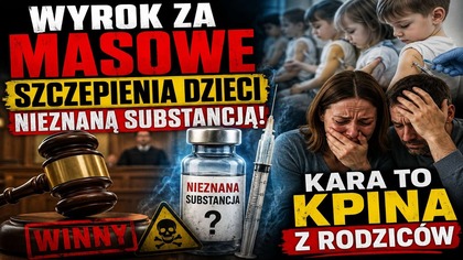 Wyrok za MASOWE szczepienia dzieci Nieznaną Substancją! Kara to kpina z rodziców