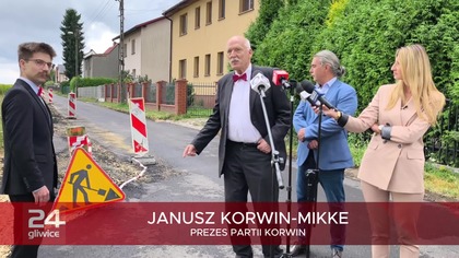 Janusz Korwin-Mikke o zaoraniu asfaltu.  Konferencja na ulicy Rybackiej (1080p 30fps H264-128kbit AAC-polski)