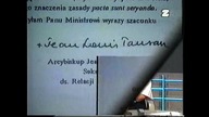 Fragment nocnej Panoramy, studio i ident.  Program Drugi 23. 05. 1996