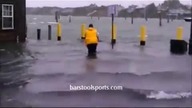 Rekin na ulicy po huraganie Sandy