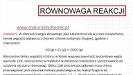 ZADANIE 5 MATURALNY CHEMIK 2019 RÓWNOWAGA REAKCJI