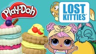 Play Doh  Lost Kitties & LOL Surprise  Ciasteczka  bajki dla dzieci