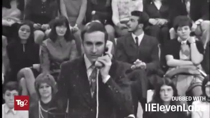 Rai 2 - Fragment TG2 - informacja o śmierci Pippo Baudo (17. 08. 2025) - test ElevenLabs AI Dubbing