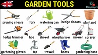Garden tools in English