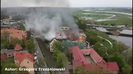 Gorzów: Pożar budynku AJP - ujęcia z drona