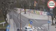 Potrącenie rowerzysty na przejściu dla pieszych