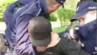 Obława policji wobec protestujących bez przyvzyny