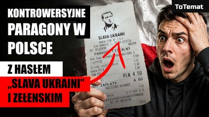 Kontrowersyjne paragony w Polsce z hasłem Slava Ukraini i Zełenskim