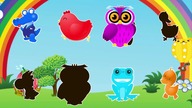 Match shape with animal and learn color babies cartoons funny kids