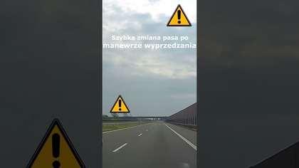 Szybka zmiana pasa po manewrze wyprzedzania #shorts #rikordwidjo