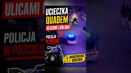 Quad zamiast się zatrzymać, wybrał ucieczkę.  Jak to się skończy?  #PolscyKierowcy #Quad #Policja