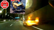 Popisy pirata drogowego z żółtego Renault Megane RS.  STOP PIRAT