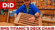 1106.  RMS Titanics Deck Chair - drewniany leżak - podnóżek cz.  5