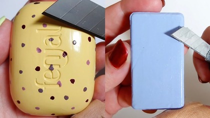 Soap Carving ASMR Relaxing Sounds no talking Satisfying ASMR Video #soapcarving #soapcuttingvideo