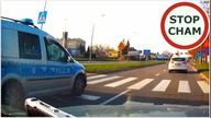 Policja w Łomży wyprzedza na skrzyżowaniu i przed przejściem #950 Wasze Filmy