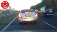 Pirat w Mercedesie szarżuje po drodze i zostaje ukarany.  STOP PIRAT