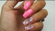 Roses nail art / Allepaznokcie - colours by Molly 10, 68, 8, 15, 43.