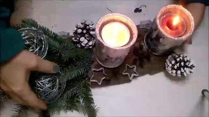 Jak zrobić Świąteczny stroik na stół - Pomysły plastyczne DiY