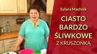 Ciasto bardzo śliwkowe z kruszonką (przepis na dużą blachę)