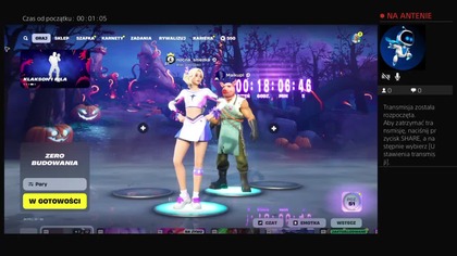 Haloweenowy stream w fortnite