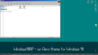 Aero glass theme for Windows 98!