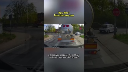 Sekunda pośpiechu i kosztowna kolizja  #polskiekierowcy #dashcam #tir