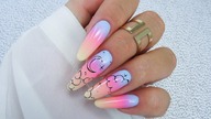 ombre cute sky nails art tutorial / Allepaznokcie