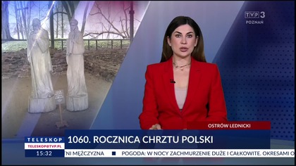 TVP 3 Poznań - Fragment popołudniowego "Teleskopu" o 1060.  rocznicy chrztu Polski (14. 04. 2026)