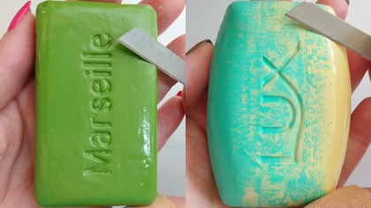 Soap Carving ASMR Relaxing Sounds no talking Satisfying ASMR Video #soapcarving #carvingsoap #seife