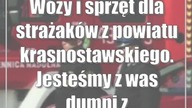 Wozy i sprzęt dla strażaków z powiatu krasnostawskiego.  Jesteśmy z was dumni [zdjęcia]