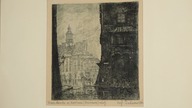 Władysław Zakrzewski Wysogota 1903 1944 Dyptyk Stare Miasto w deszczu i Kamienica pod Okrętem ok 19