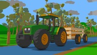 Construction and Application A tractor and carrot machine - Factory and Feeding Horse with Carrots