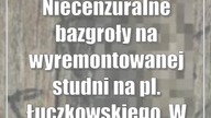 Niecenzuralne bazgroły na wyremontowanej studni na pl.  Łuczkowskiego.  W Chełmie bę...